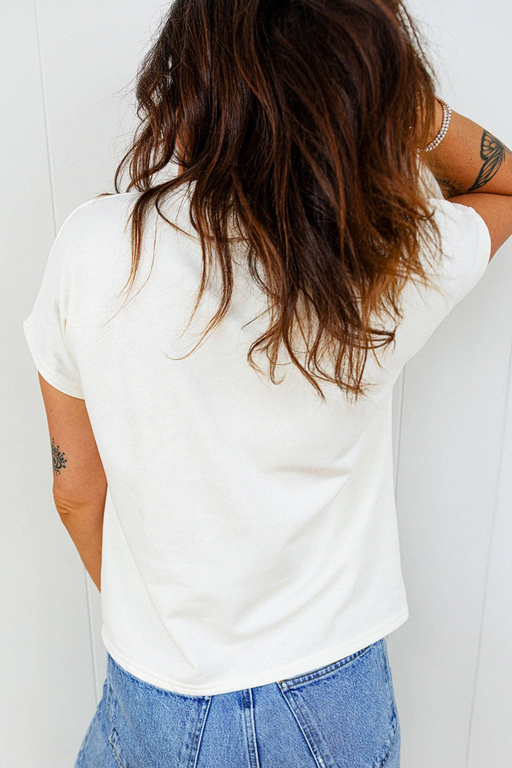 Samantha White Leopard Bow T Shirt