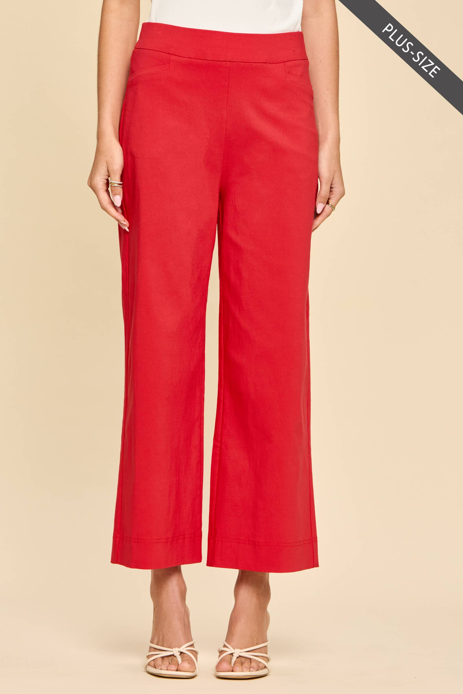 Bella Red Everyday Wide Leg Pants