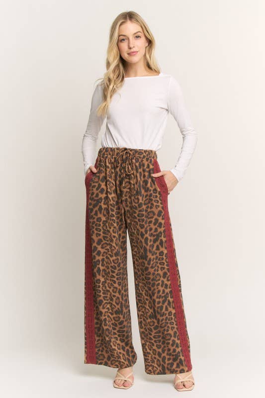 EP6880-10 ANIMAL PRINT PANTS: Brown / 2-2-2 (1X-2X-3X)