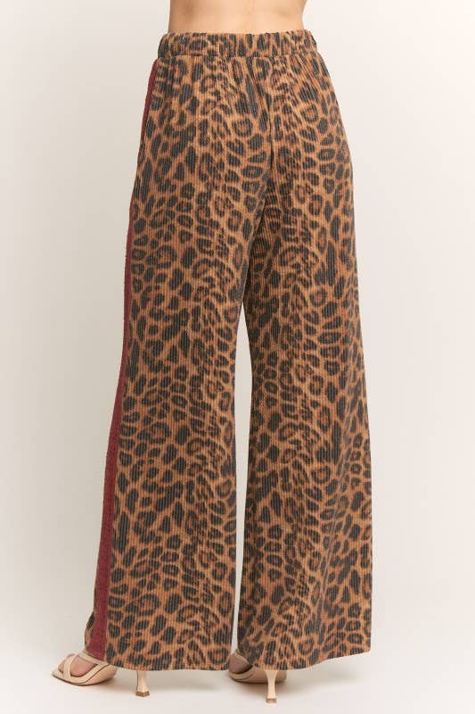 EP6880-10 ANIMAL PRINT PANTS: Brown / 2-2-2 (1X-2X-3X)