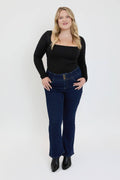 YMI Mid Rise 3-Button Bootcut Jeans
