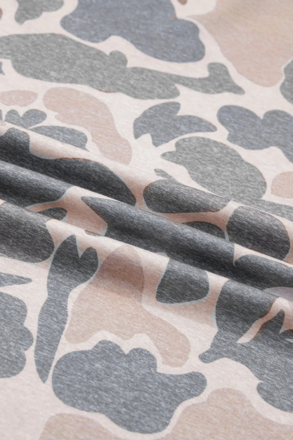 Retro Camouflage Print Plus Size T Shirt: Multicolour / XL