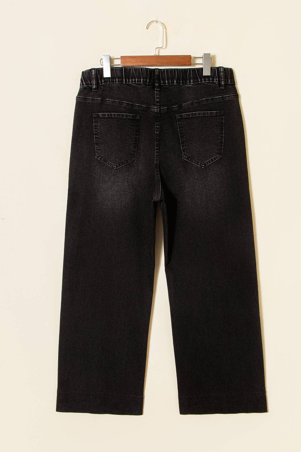 Acid Wash Contrast Lace-up Plus Size Jeans: Iceland Blue / Plus Size / Plus-3X