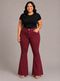 YMI Hyperstretch High Rise Flare Jeans – Dark Rose