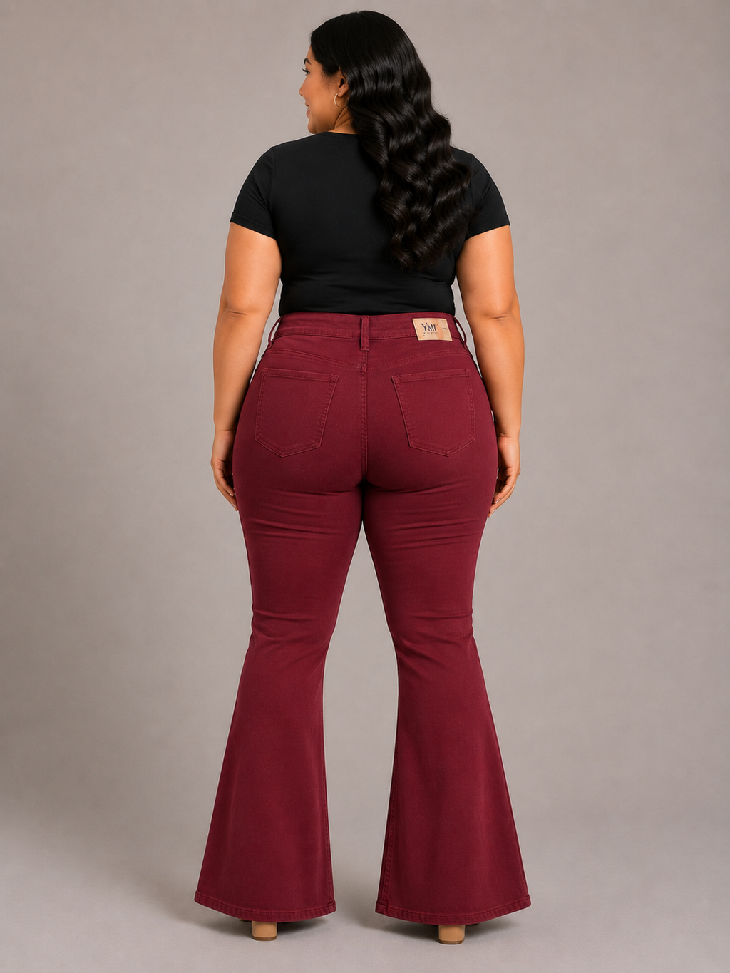 YMI Hyperstretch High Rise Flare Jeans – Dark Rose