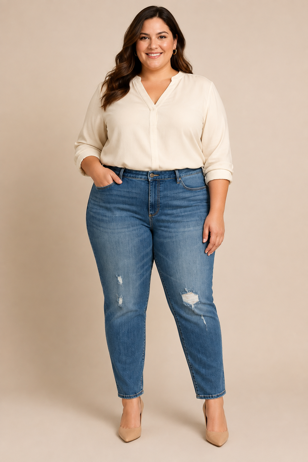 Judy Blue Mid Rise Destroy Pull-On Skinny Jegging