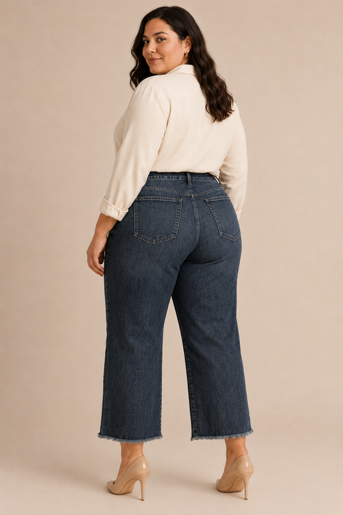 Adaline High Rise Wide Leg Crop Jeans