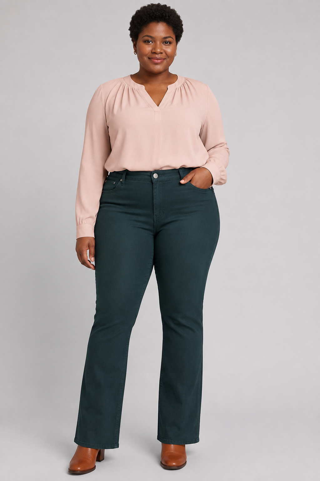 YMI Hyperstretch Blue Steel Denim Basic Flare Jeans