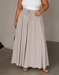Lynette Apricot High Waisted Wide Leg Pants