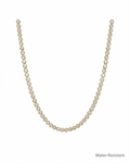 Water Resistant Gold with 4mm Rounded Tennis Necklace 16"-18" Necklace