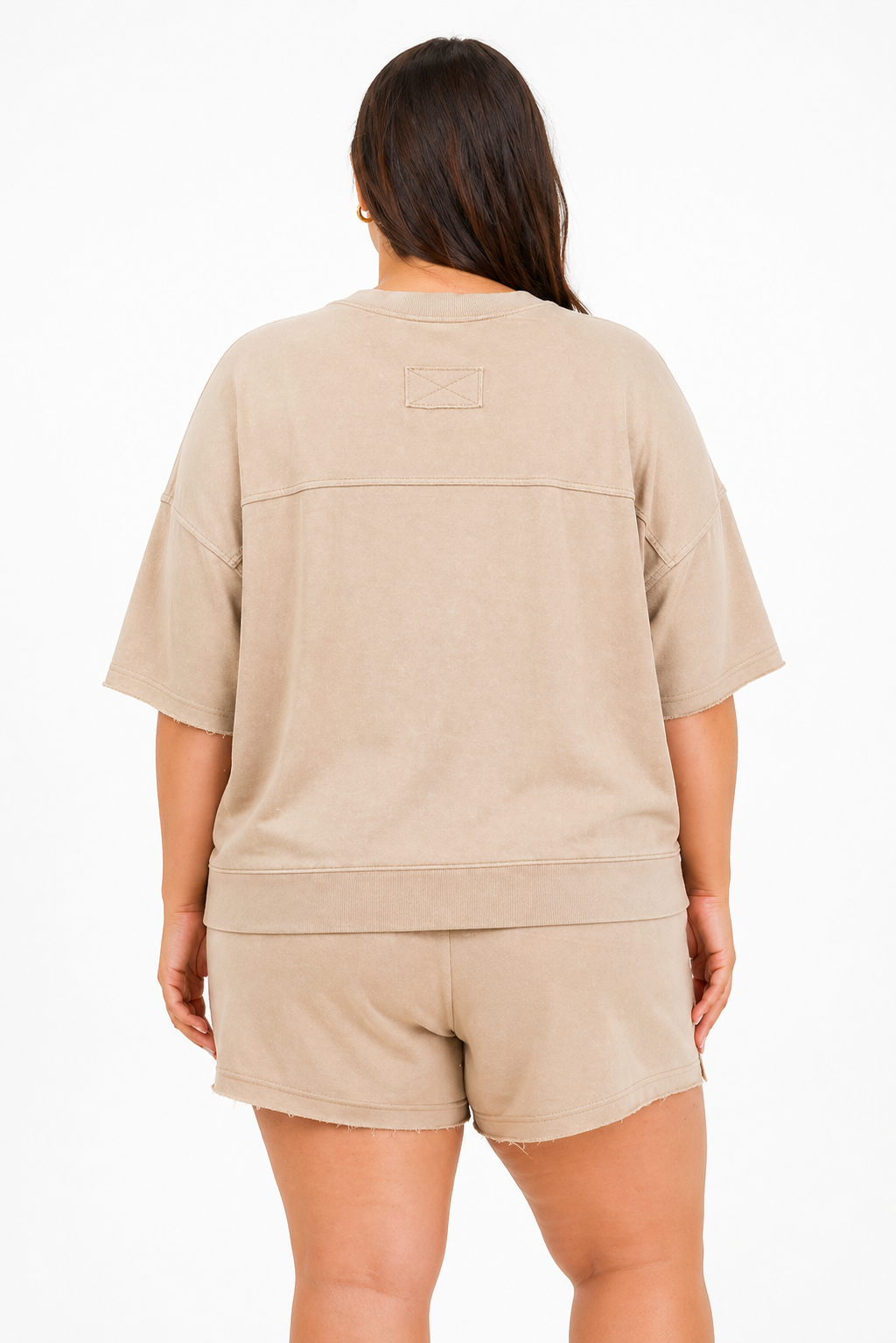 Harley Mineral Washed Knit Casual Top & Short Set