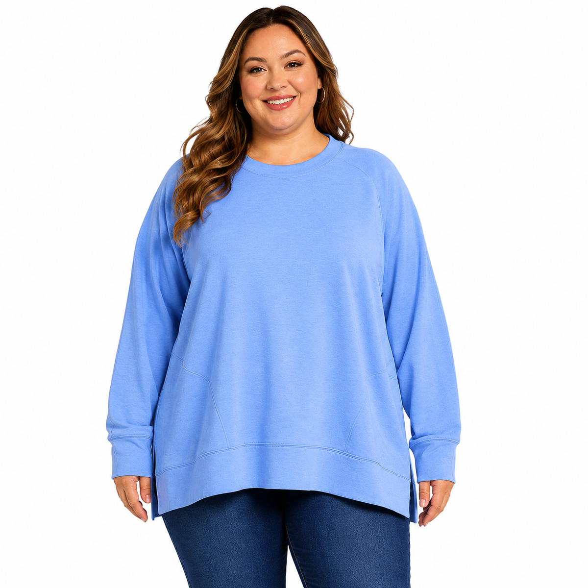Morgan Scuba Side-Slit Pullover