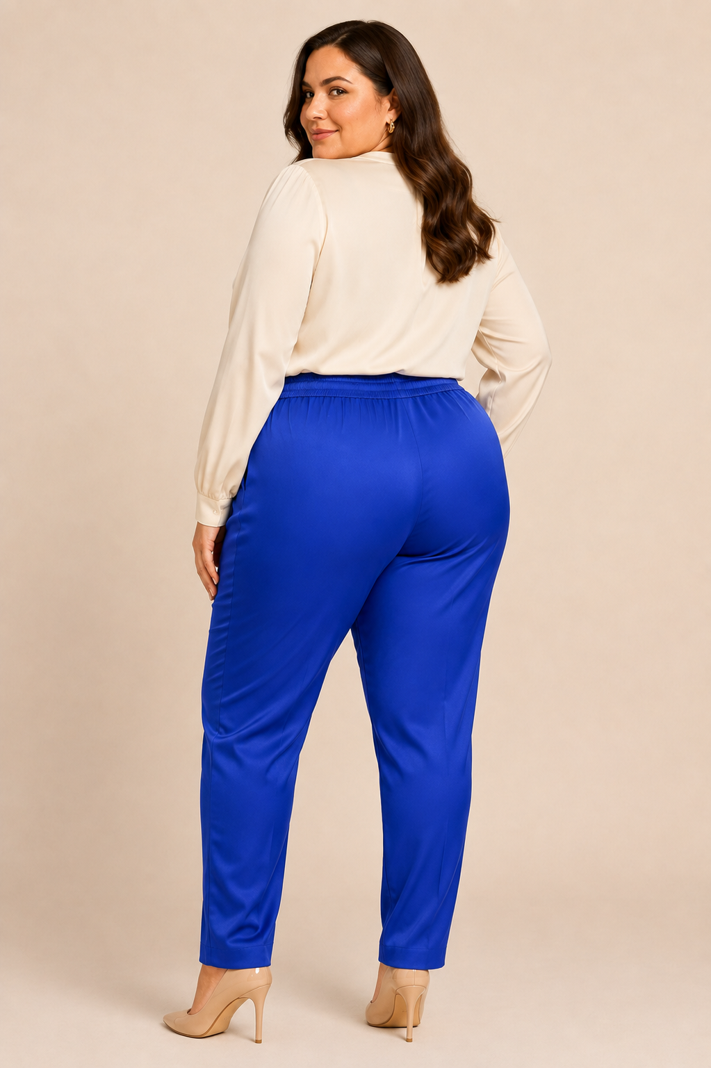 Tonya Cobalt Silky Pants