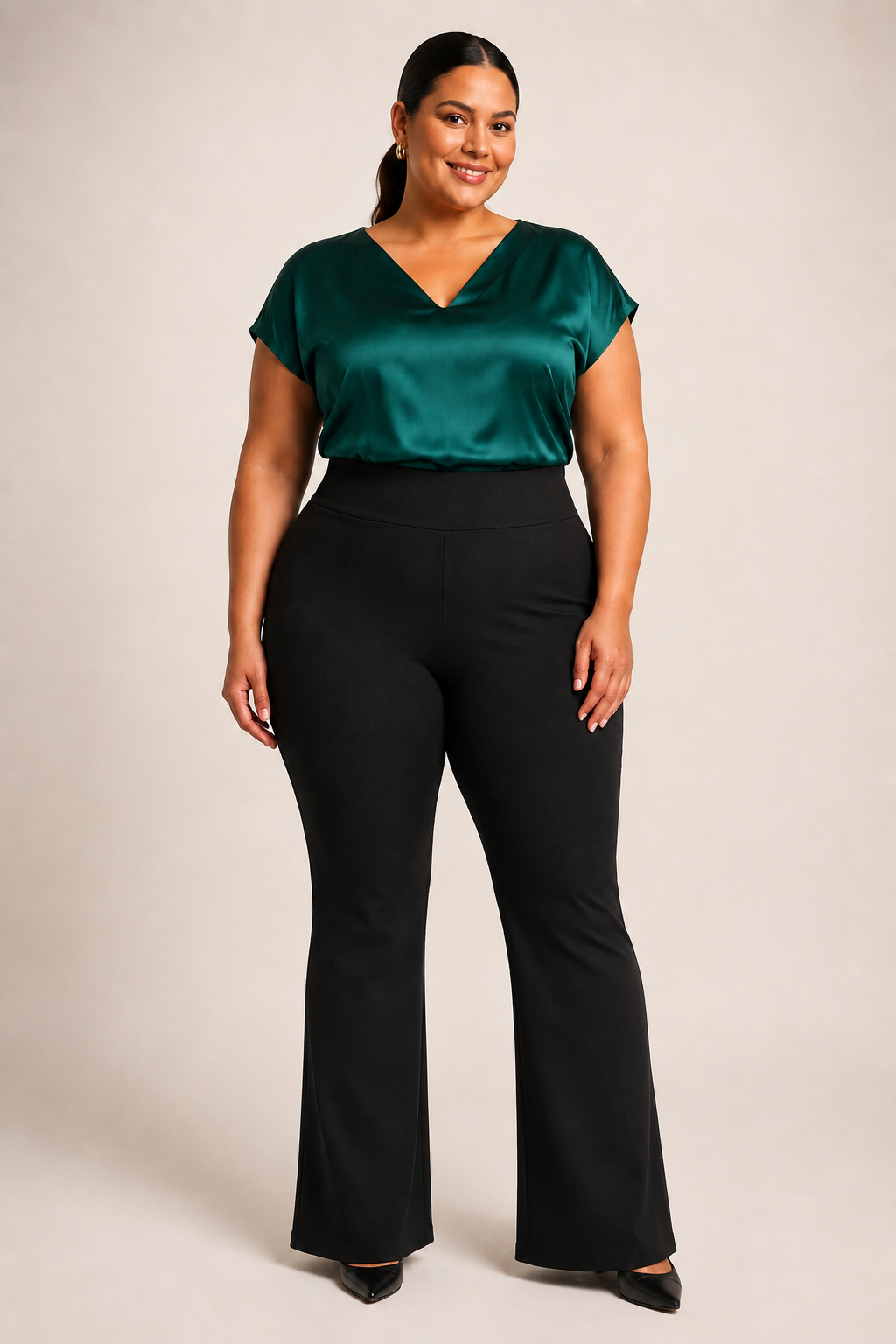 Jag Mid Rise Pull-On Black Bootcut