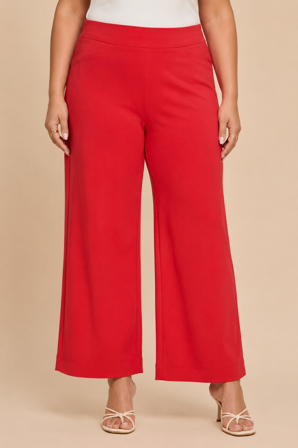 Bella Red Everyday Wide Leg Pants