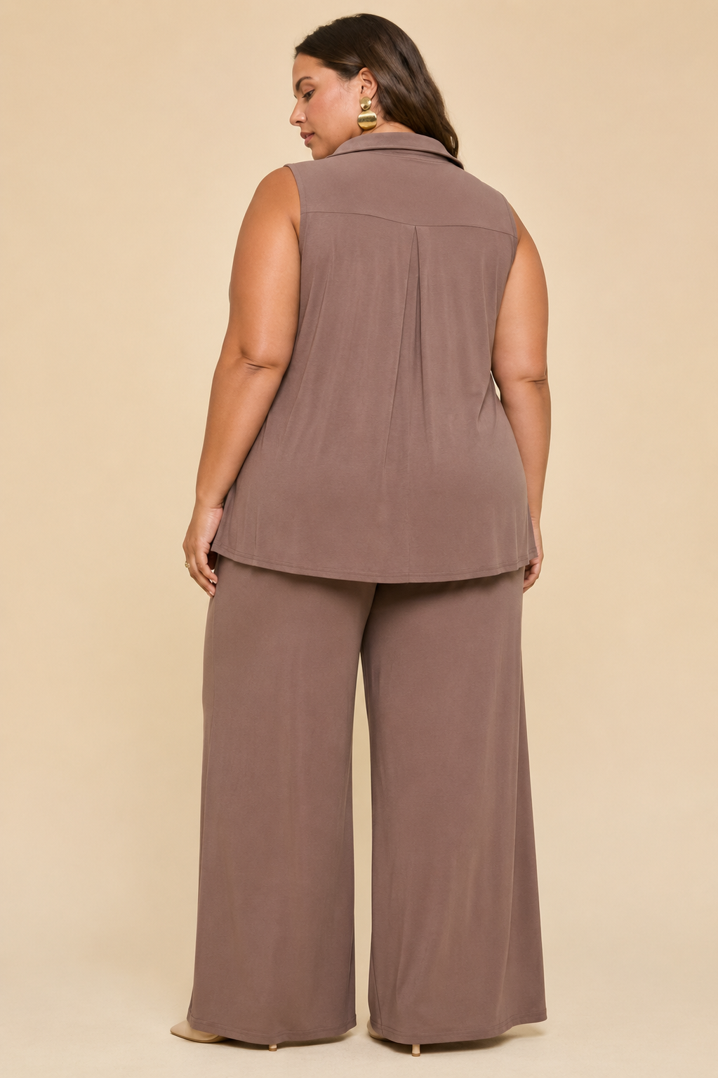 Liz Mocha Tank + Relaxed Pants Set