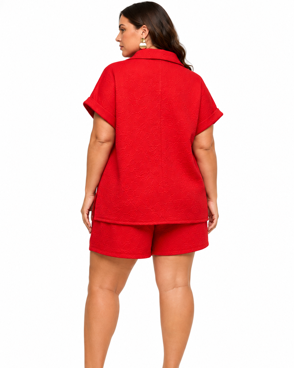 Amanda 2-Piece Dolman Sleeve Top + Pleated Shorts Set