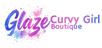 Colorful logo for Glaze Curvy Girl Boutique on a white background