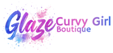 Colorful logo for Glaze Curvy Girl Boutique on a white background