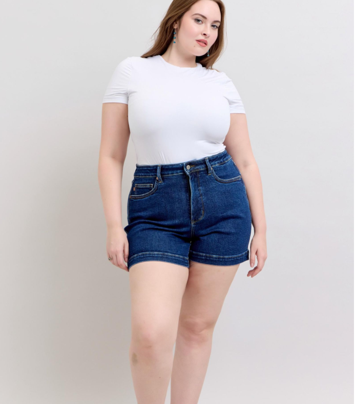 Judy Blue Dark Denim Jean Shorts