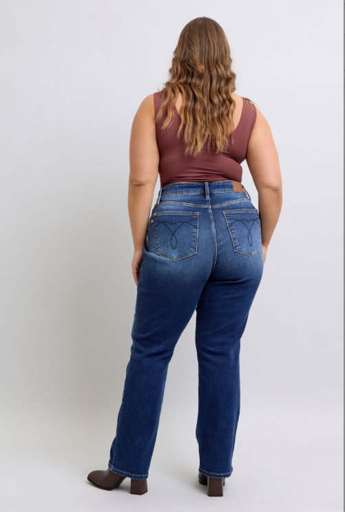 Judy Blue Dark Wash Straight Jeans