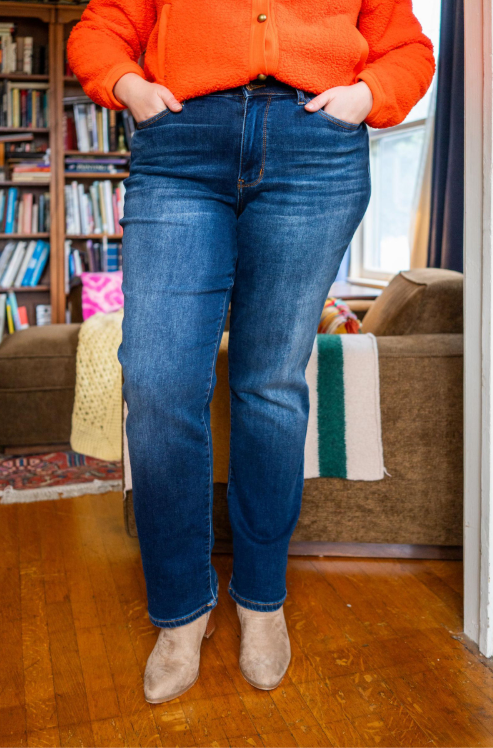 Judy Blue Dark Wash Straight Jeans