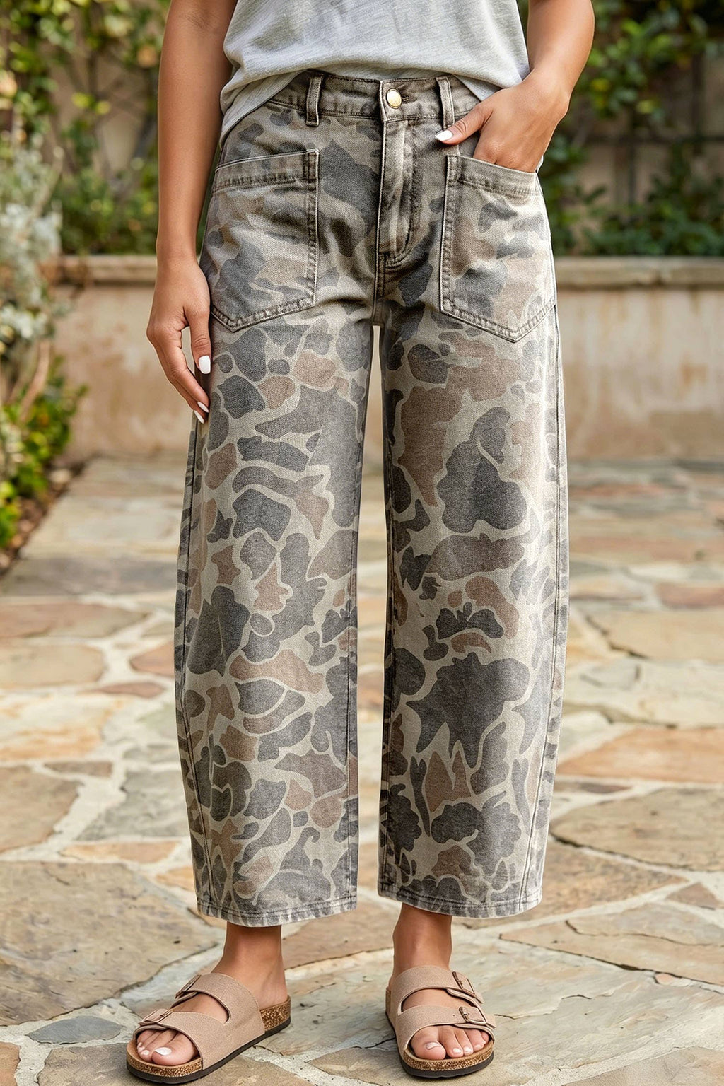 Hailey Plus Size Camo Ankle Jeans