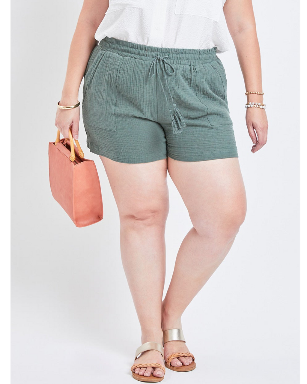 YMI Double Gauze Shorts With Porkchop Pockets