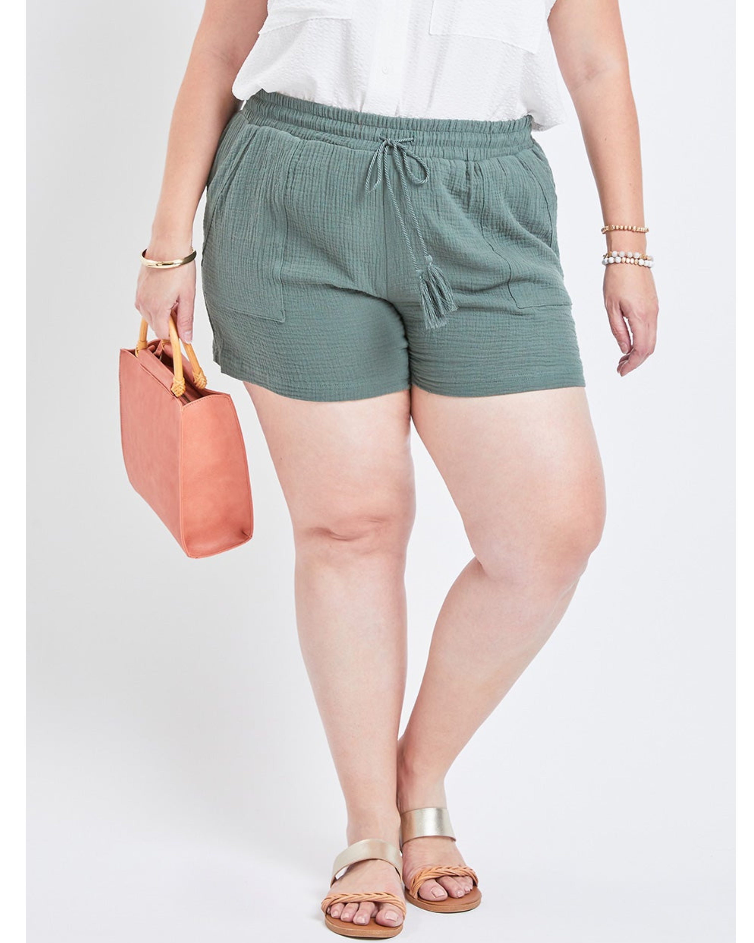 YMI Double Gauze Shorts With Porkchop Pockets