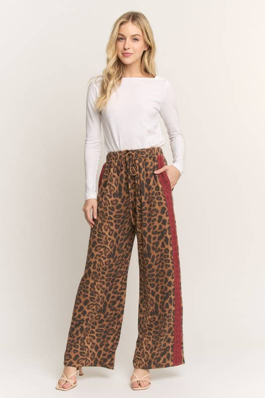 EP6880-10 ANIMAL PRINT PANTS: Brown / 2-2-2 (1X-2X-3X)