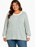 Nora Raised Rib Striped Pullover