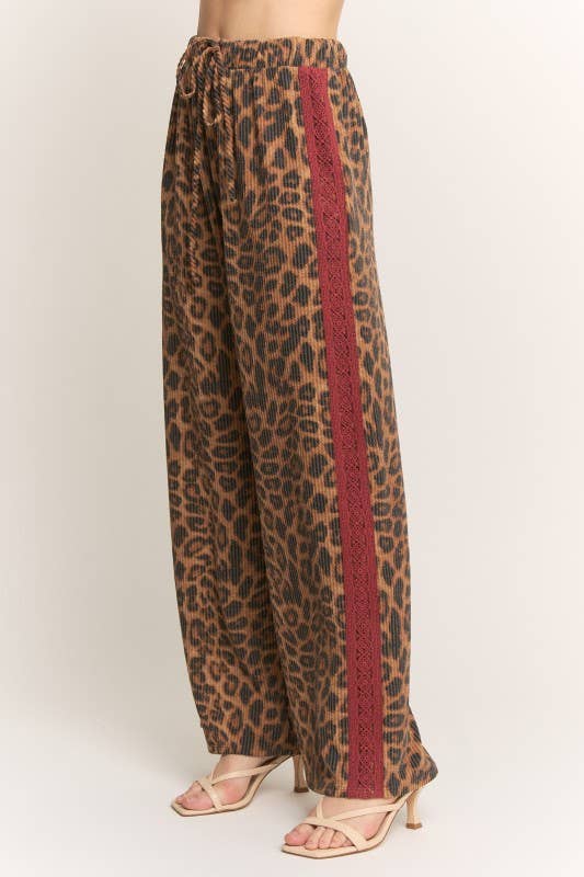EP6880-10 ANIMAL PRINT PANTS: Brown / 2-2-2 (1X-2X-3X)