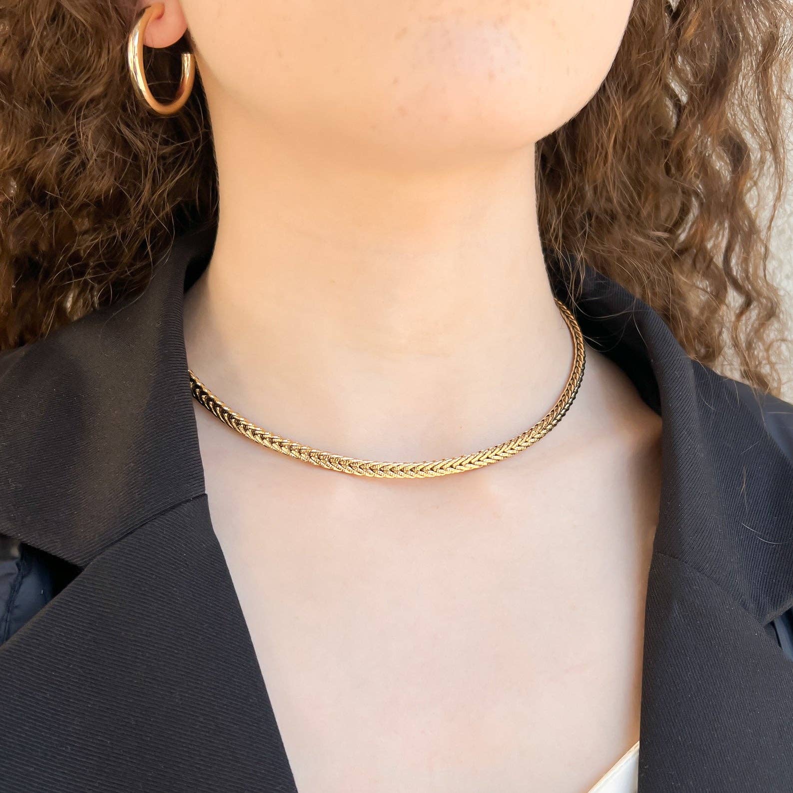 Woven Water Resistant Chain Necklace