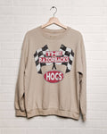 Arkansas Razorbacks Cars Sand Thrifted Sweatshirt: 2XL