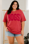 Arkansas Razorbacks Hogs Mono Puff Ink Heavyweight Graphic Tee